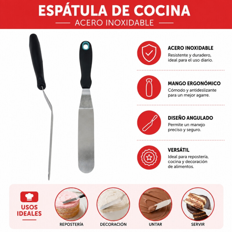 Espatula de repostería 32 cm INOX