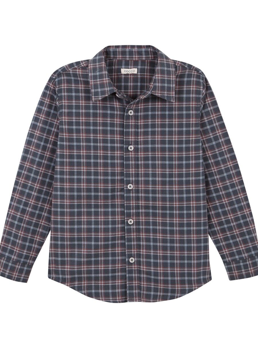 Camisa Tapeta Larga Petroleo