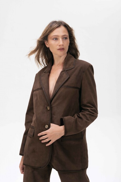 BLAZER MIKI EN ANTE MARRON -
