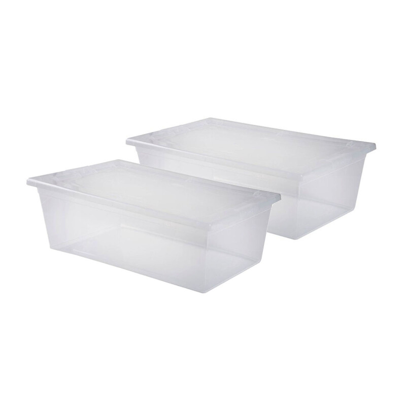 Set x2 Caja organizadora 6 lts Mybox TRANSPARENTE