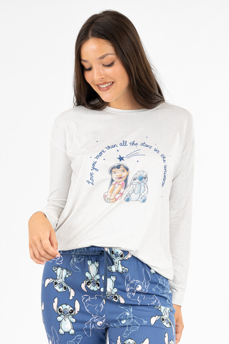 Pijama stitch illustration Azul