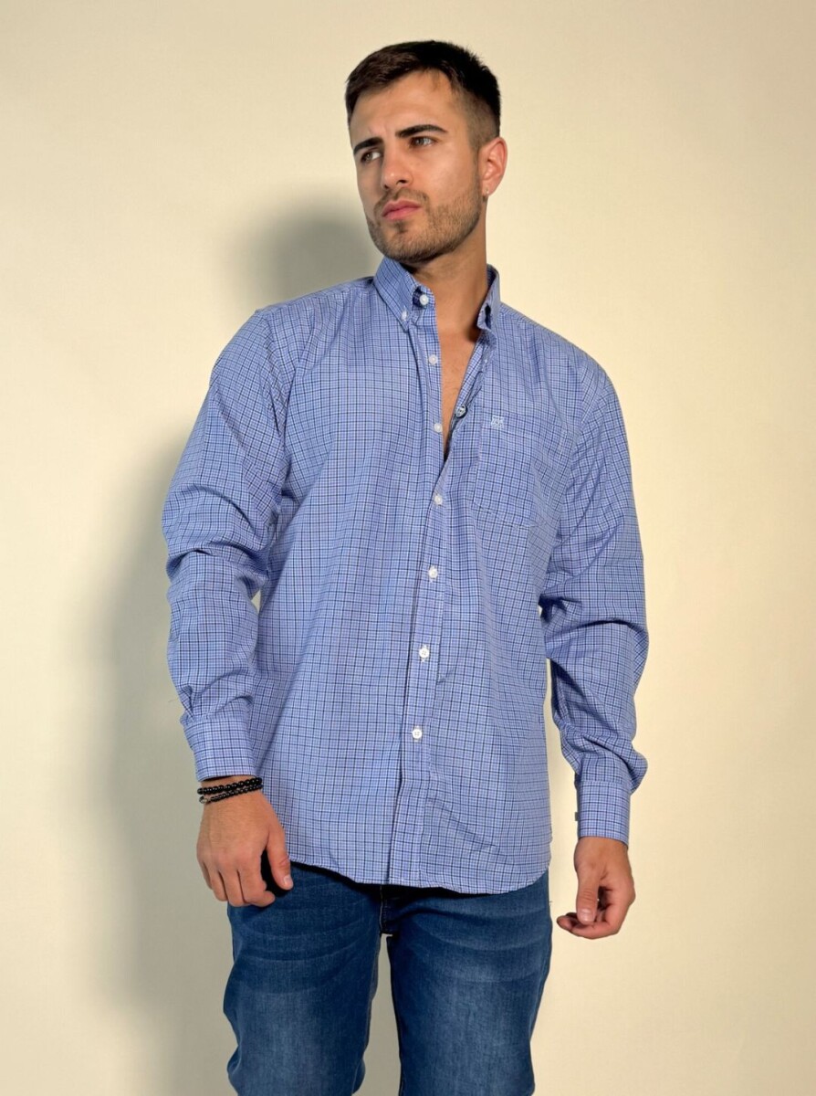 Camisa a cuadros Inti - Celeste 