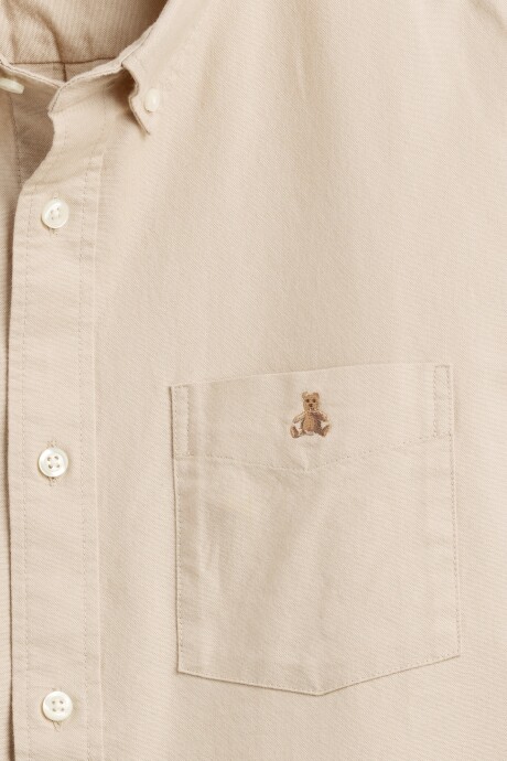 Camisa Oxford Logo Oso Brannan Hombre Wicker