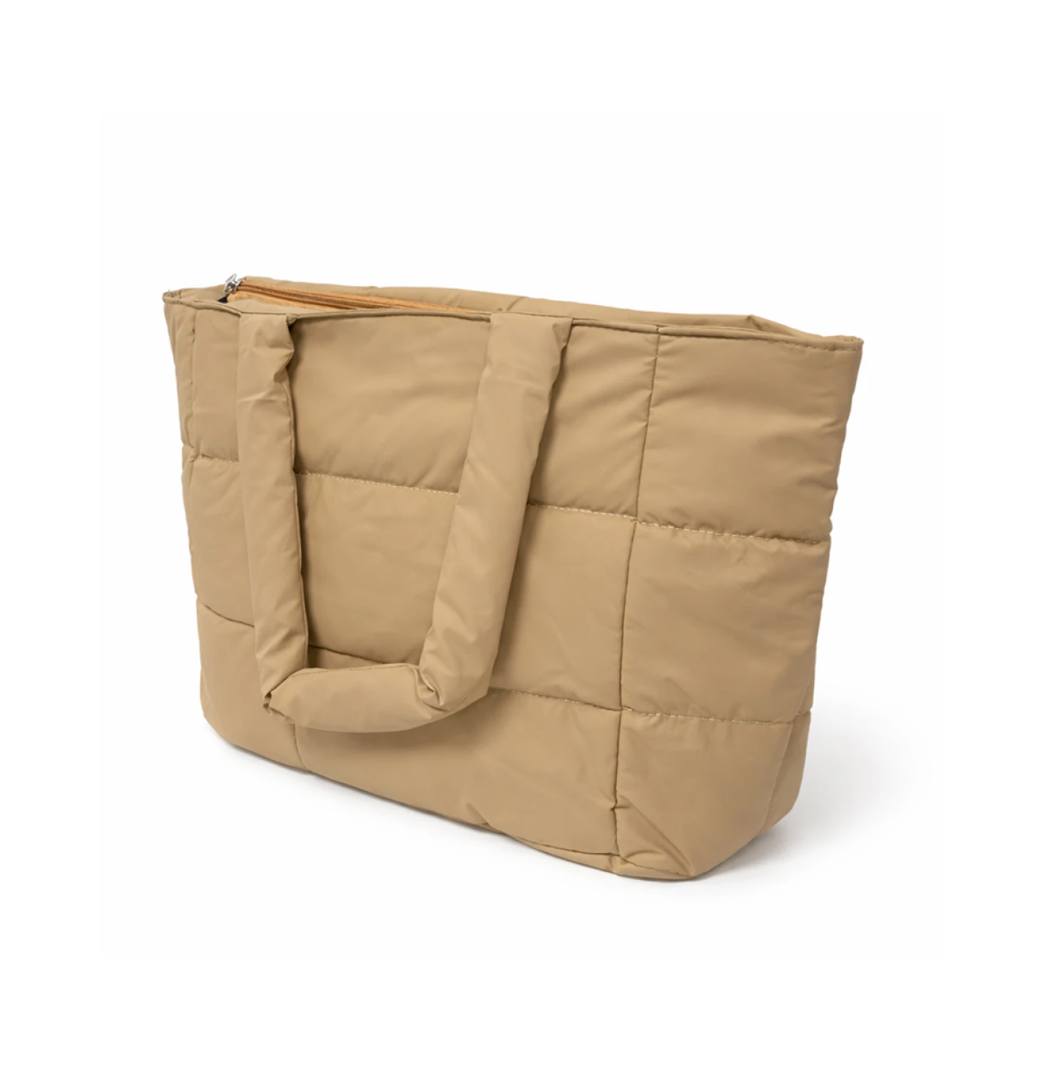Tote bag acolchada beige