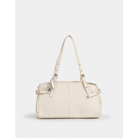 Bandolera Con Charm Blanco Crudo