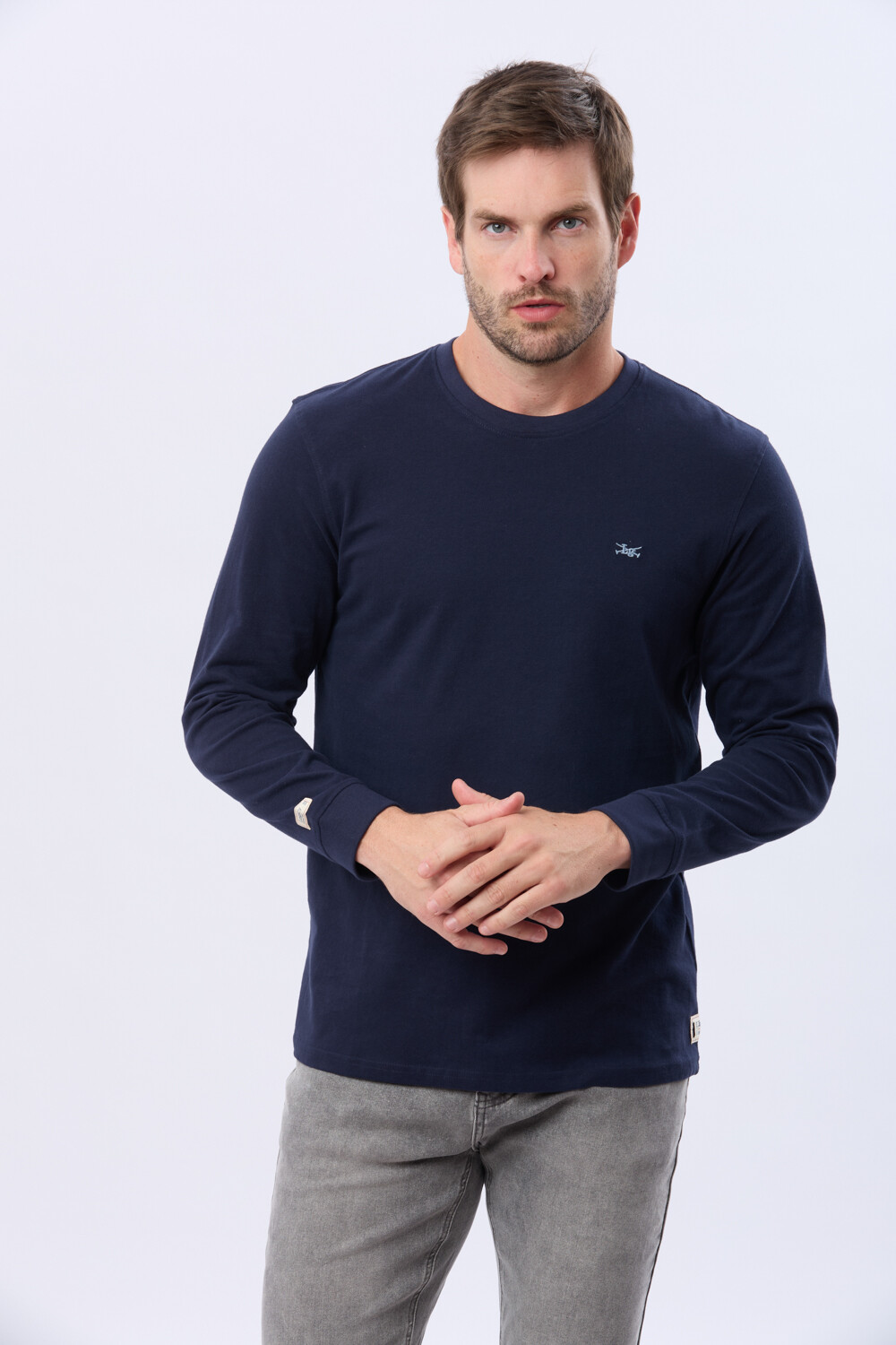 REMERA LISA DE ALGODÓN Azul