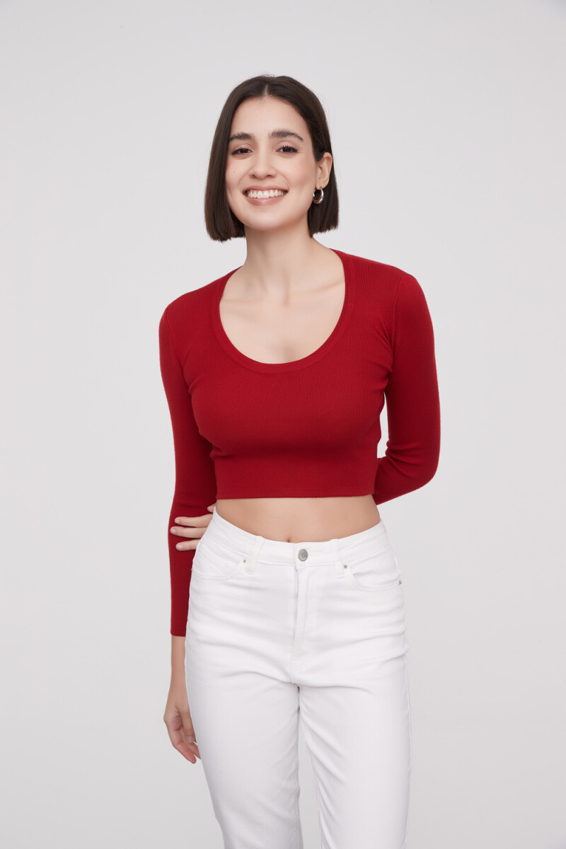 Sweater Dispa - Rojo Oscuro 