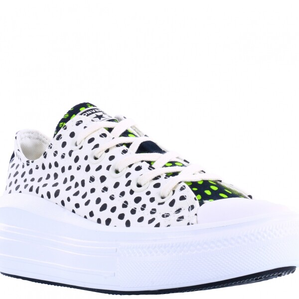 Championes de Mujer Converse Ctas Move OX Blanco - Negro - Animal Print