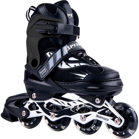 Patin Rollers Profesional Aluminio, Abec7, Silicona Blanco-Negro