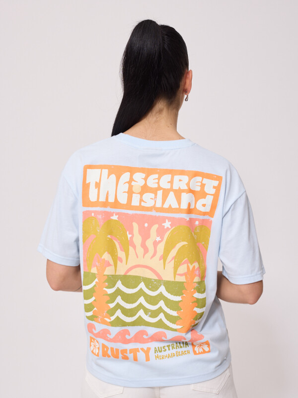 T-SHIRT TAKILA RUSTY Celeste