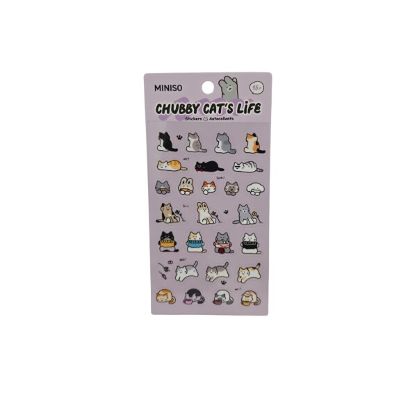 Stickers gatito violeta