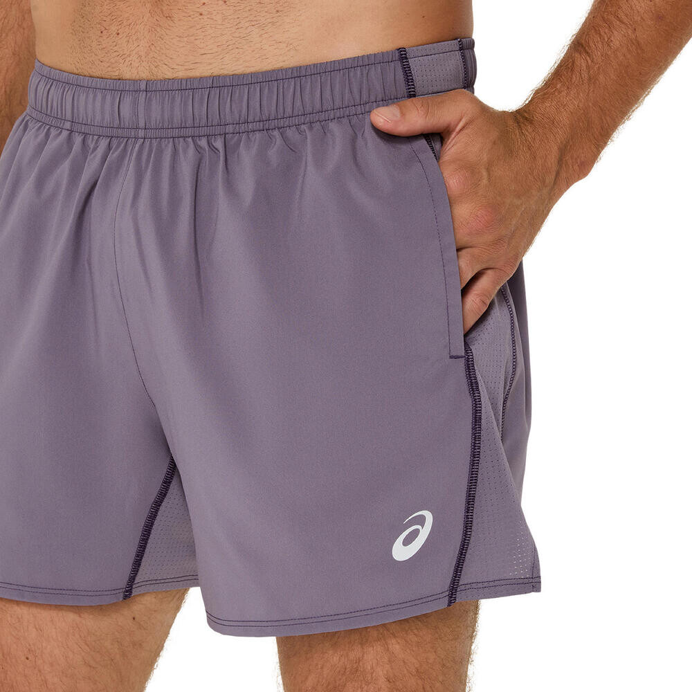 Short Running Asics Silver 5In Short Hombre Lavender Grey