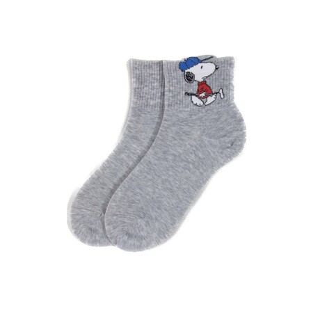 Medias Snoopy gris