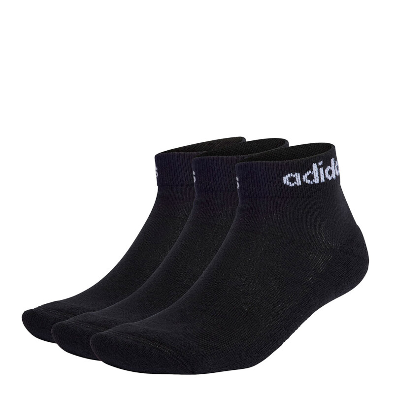 Medias Unisex Adidas C Lin Ankle 3P Negro - Blanco