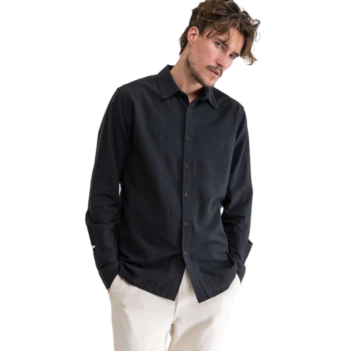 Camisa Rhythm Classic Linen - Negro 