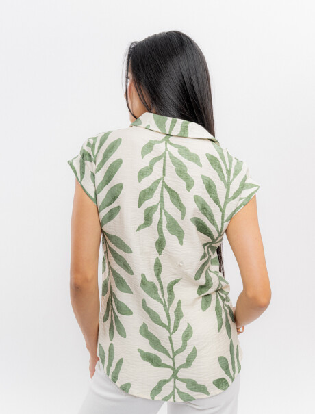 Camisa estampada verde