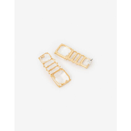 Aros Largos Glass Dorado Oro Amarillo