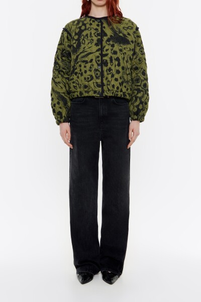 CAZADORA ACOLCHADA LINO Kaki