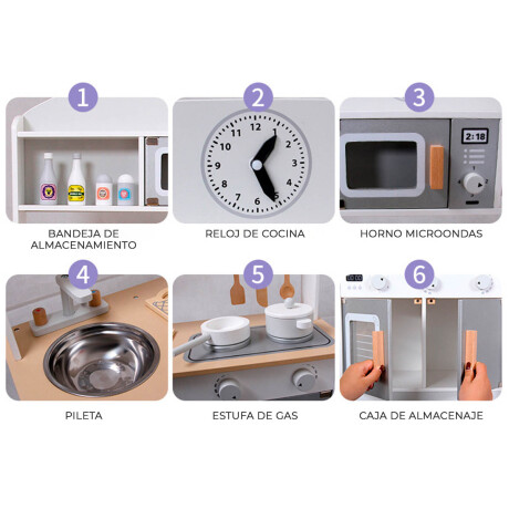 Cocina De Madera Completa De Calidad + Horno + Micro Jug007018