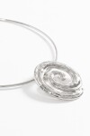 Collar dije espiral plateado