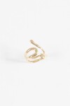Anillo acero Wavy dorado