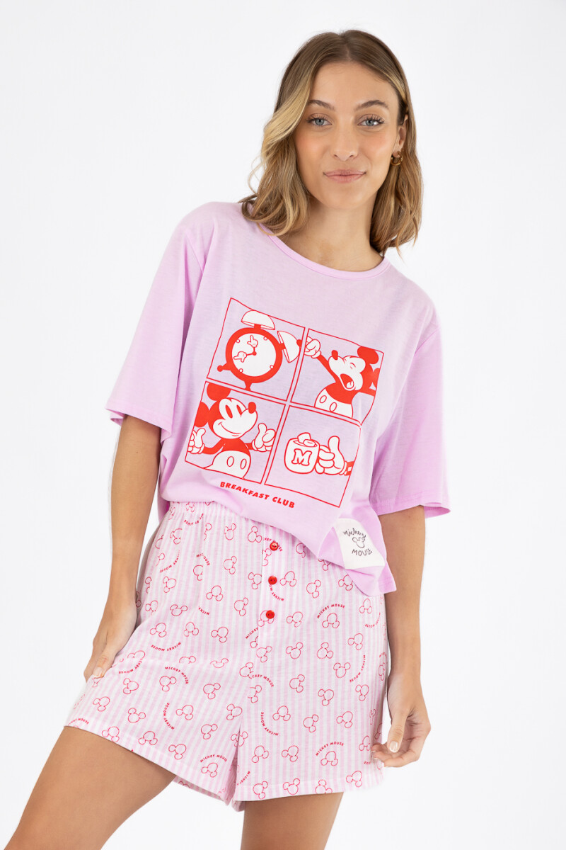 Pijama disney breakfast club - Rosado 