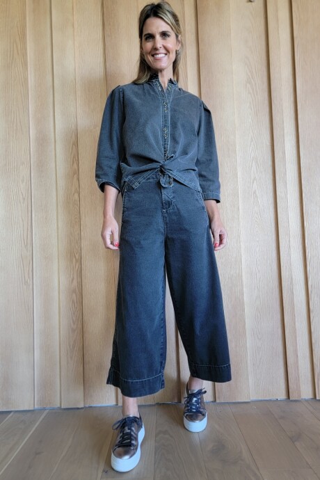 Pantalón Romero Denim Negro picado
