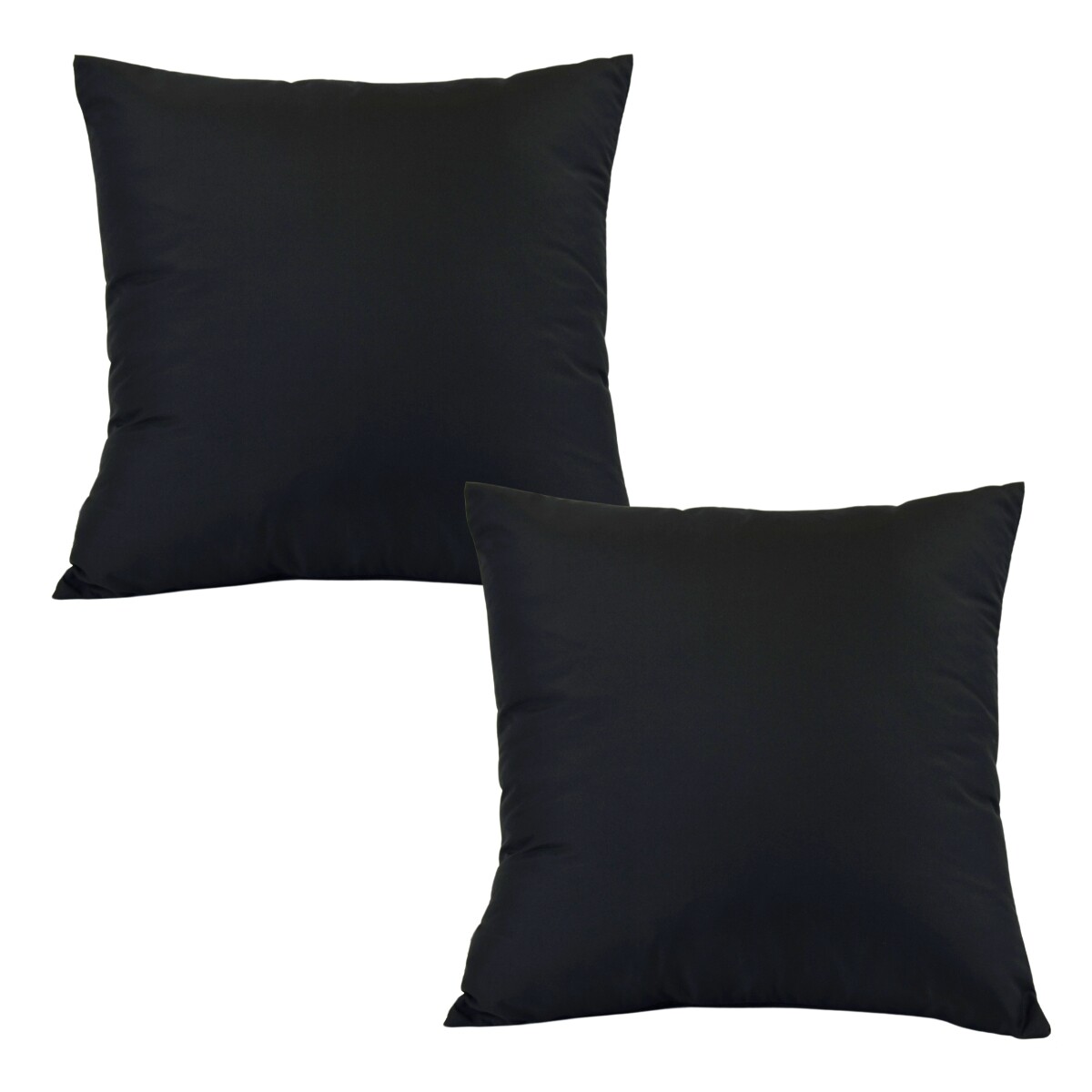Set x2 funda de almohadones lisa 43 x 43 cm - NEGRO 