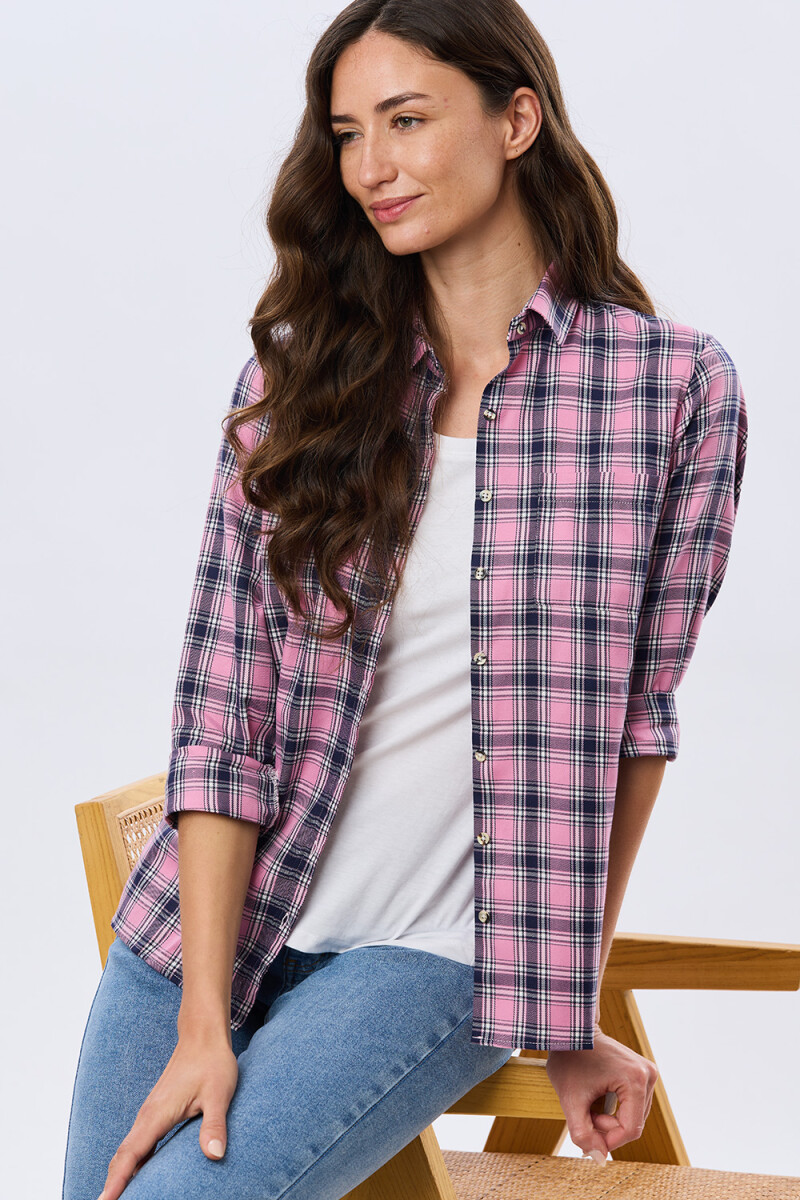 CAMISA CUADROS - Rosa 