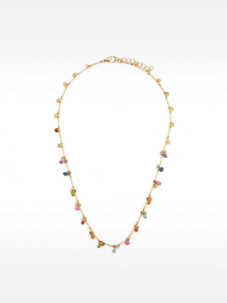 Collar Con Piedras Multicolores multicolor