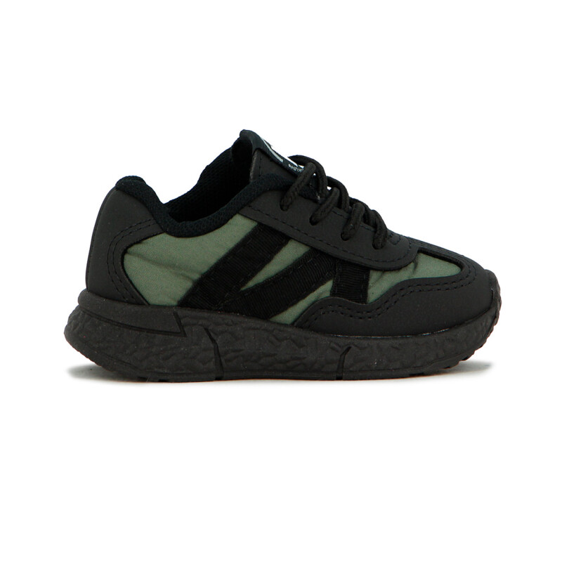 Molekinho Calzado Casual Infantil Acordonado Oliva-negro