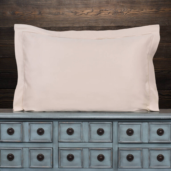 Funda Finezza 400 hilos Beige con Bordado Beige 30x45cm