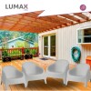 Set de 4 Sillas Plastico Skarpo Jardin Gris