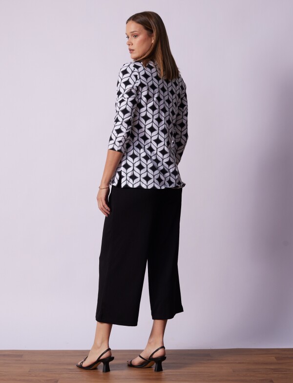 Blusa Cruzada BLANCO/NEGRO