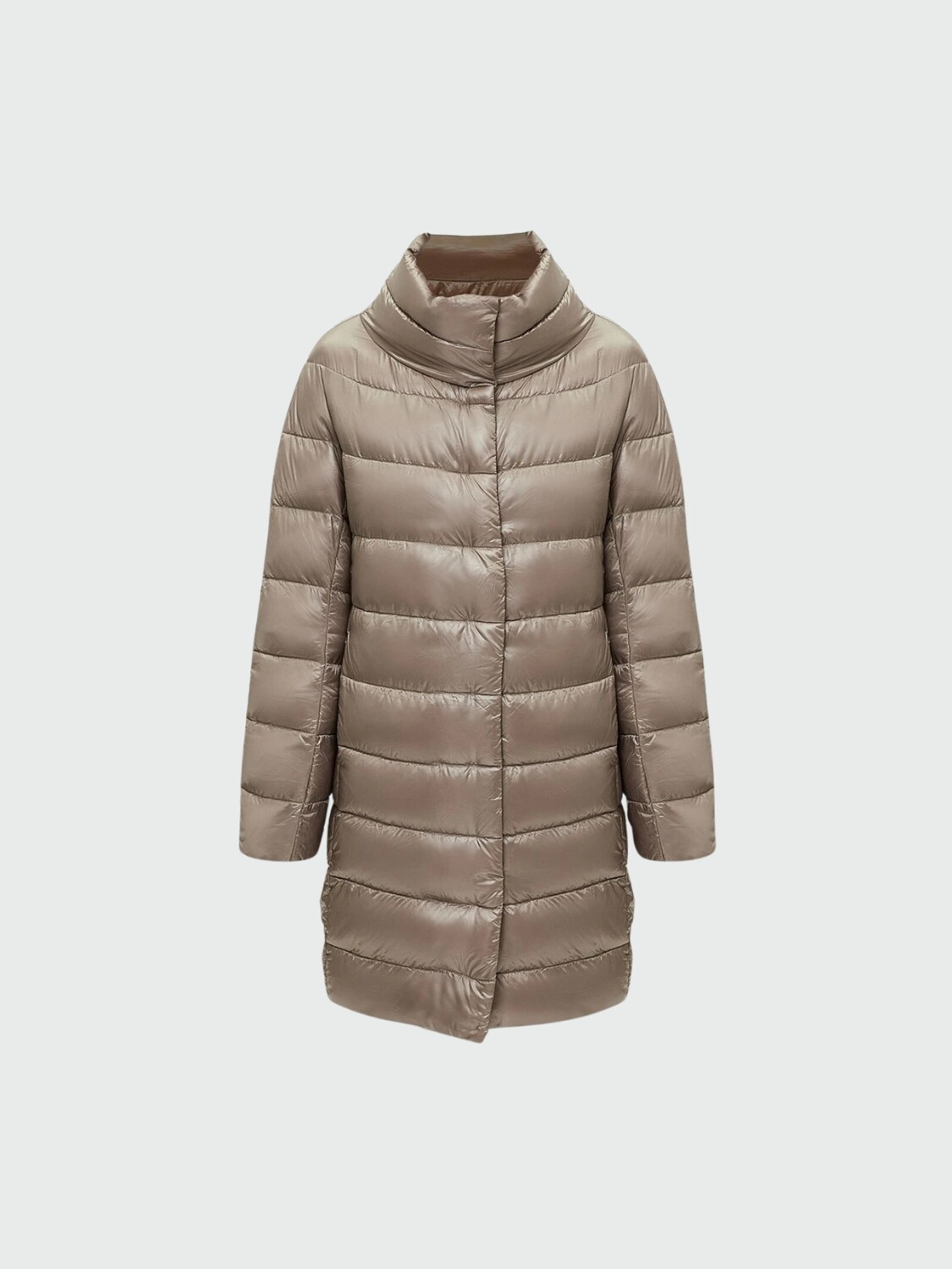 Herno-Campera de nylon rellena de plumas, Dora Caqui