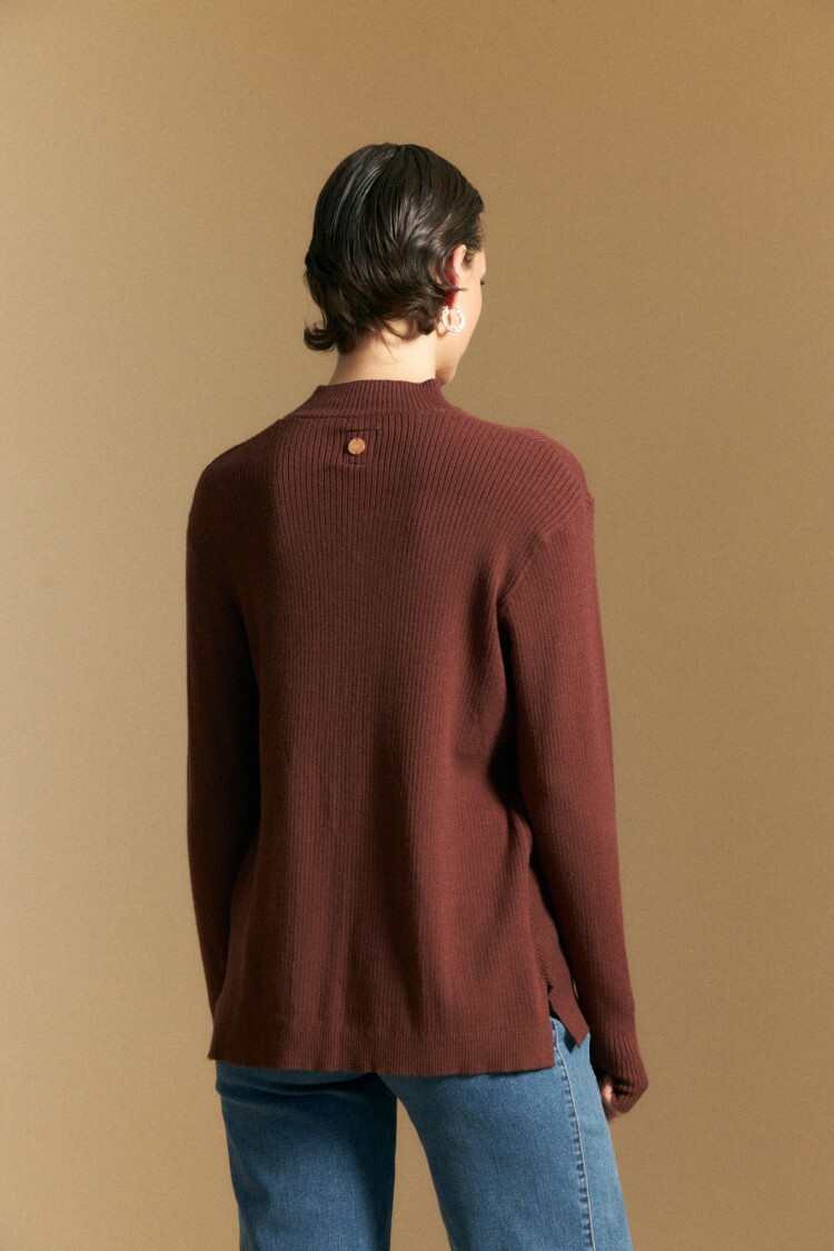 POLERA PIURA Marrón Corteza