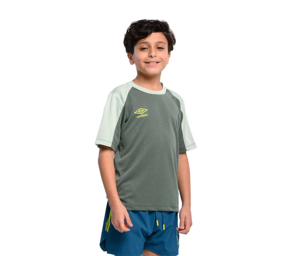 Remera Combined Kids Verde/Verde/Lima