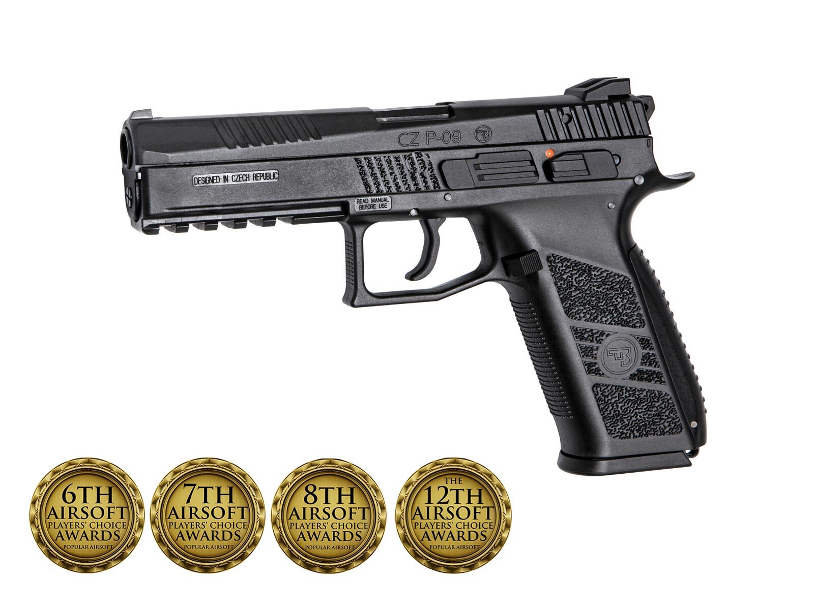 Marcadora Pistola Cz P-09 blowback + caja transportadora - ASG - Negro 