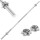 Barra Recta P/ Pesas Maciza Cromada C/ Rosca 1.80m Fit013202