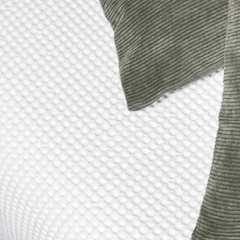 Manta tejida algodón 185x130cm blanco