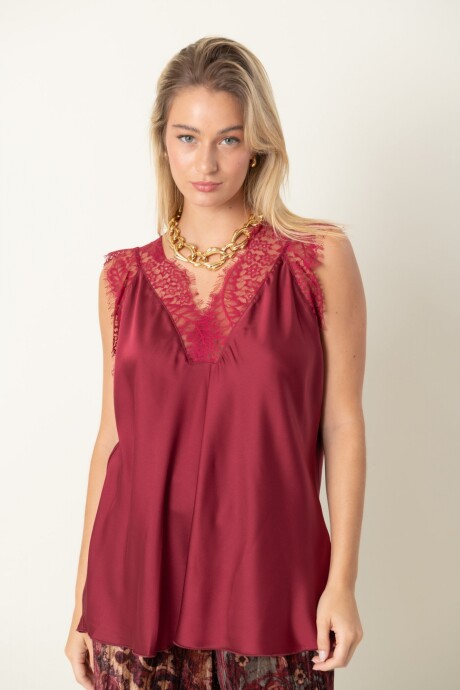 BLUSA AMMOLITA Bordeau