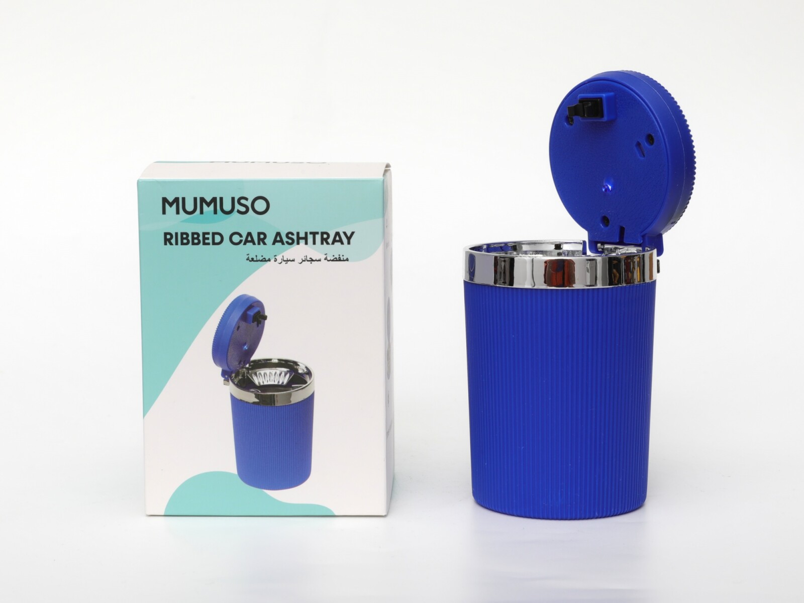 CENICERO PARA AUTO ACANALADO (AZUL) 