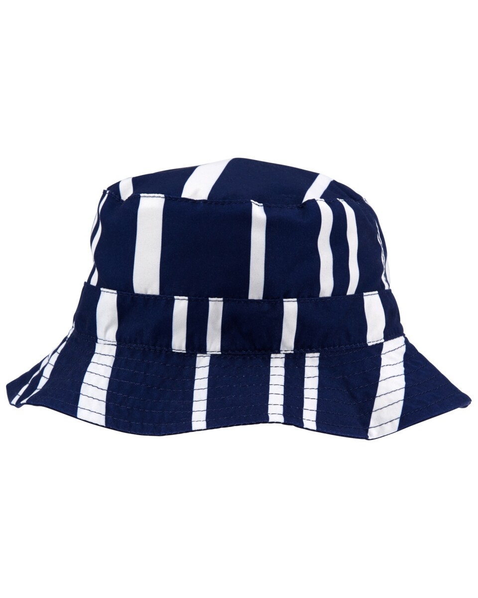 Gorro reversible de algodón con protección UPF 50+ diseño a rayas 