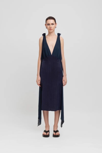 VESTIDO MIDI Azul