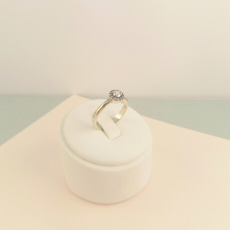 Anillo de plata 925, double en oro 18 ktes y circonias, SOLITARIO. Anillo de plata 925, double en oro 18 ktes y circonias, SOLITARIO.