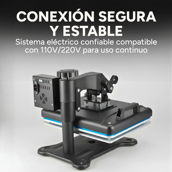 Prensa Térmica 5 En 1 Sublimación Remeras Tazas Gorros Jarra Color Negro Azul