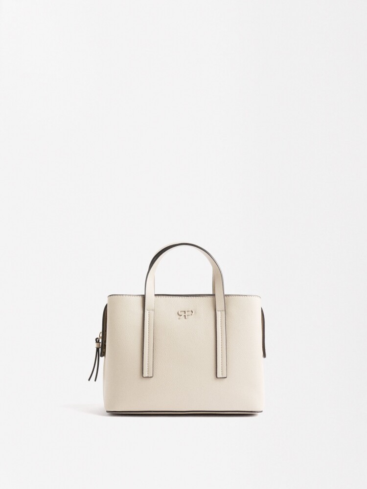 Bolso Tote Con Bandolera crudo