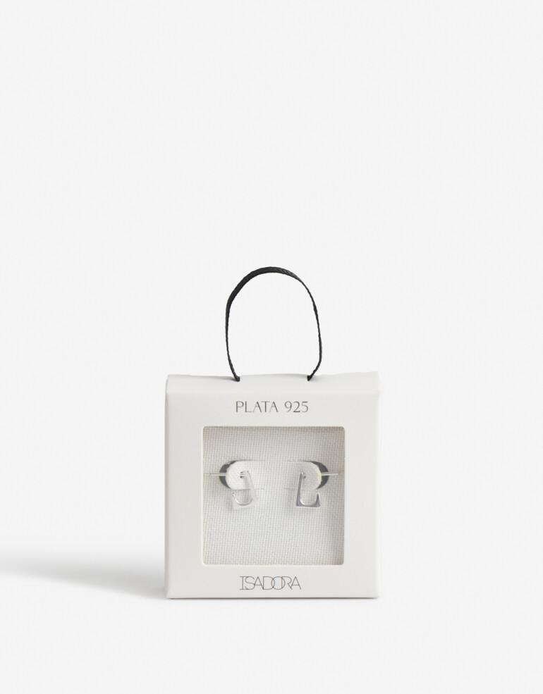 Aros Argollas Metal Argollas Plata 925 - Plateado