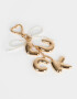 Llavero Metal Llavero Y Charm De Letras Bubble - Dorado