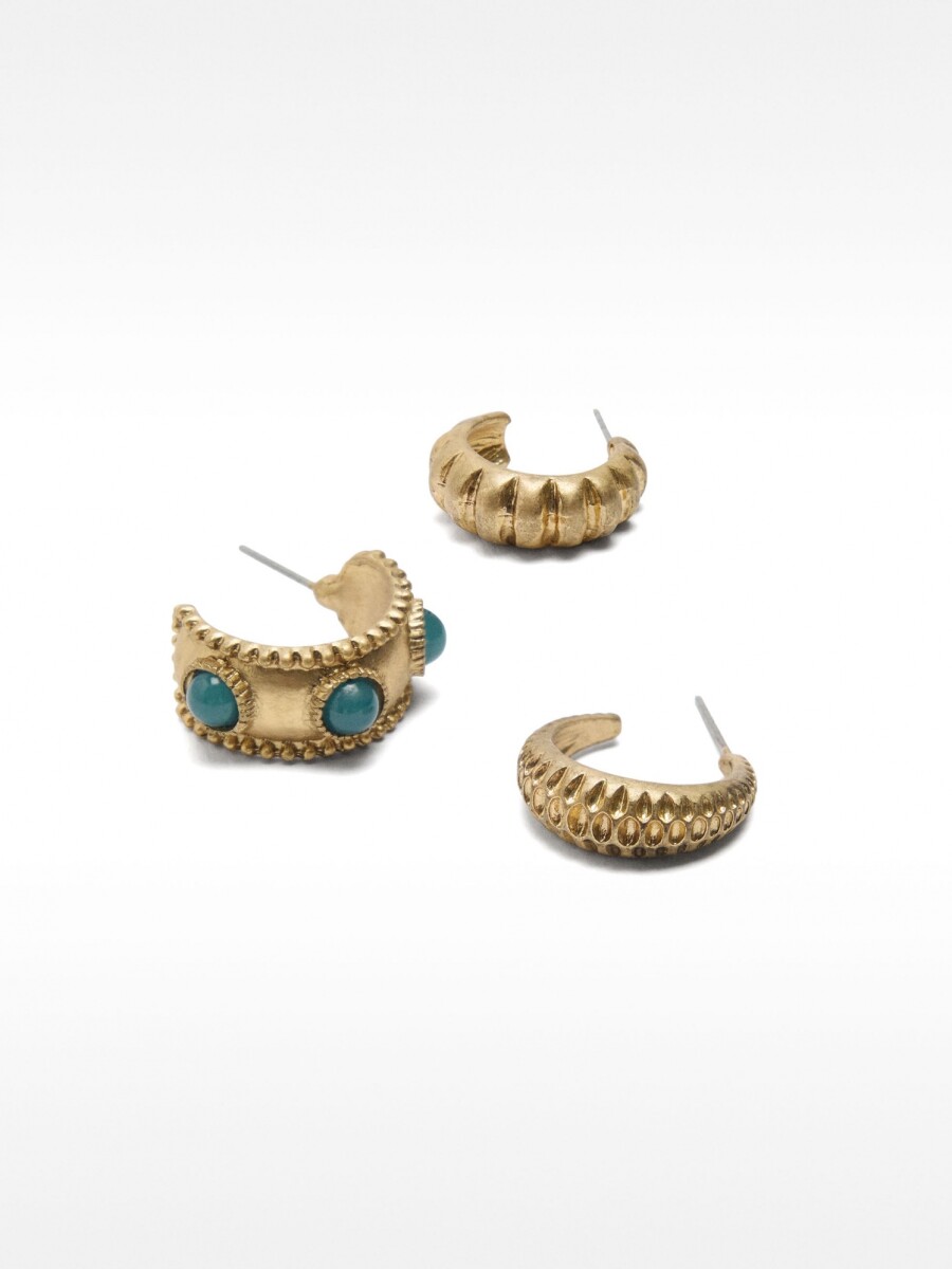 Set De Aros Abiertos dorado